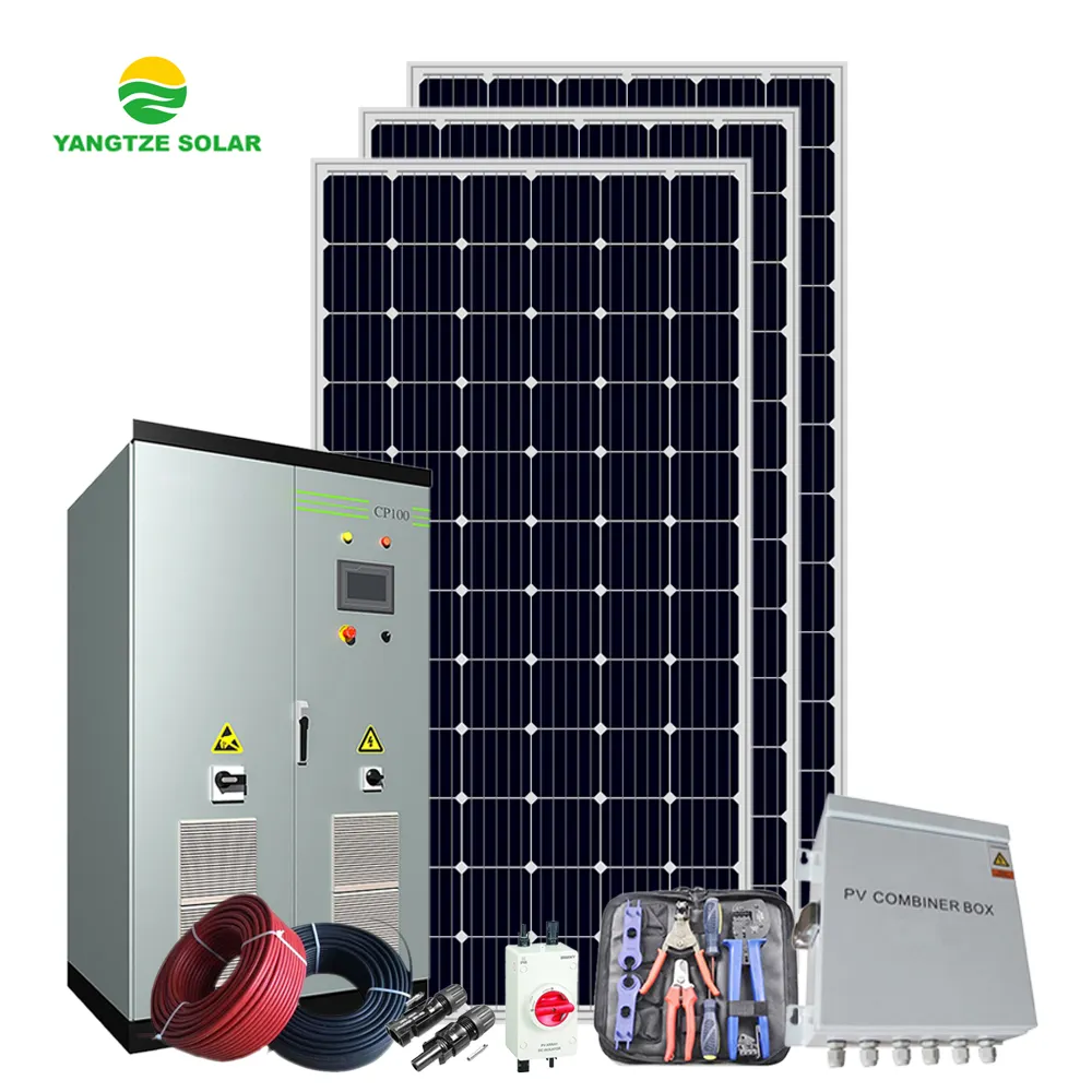 Büyük güç kapasitesi 500kw güneş paneli sistemi fiyat