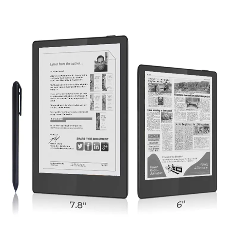 EW llegada 7,8 pulgadas OLEcrecrecrecreen eeader Ink iisplay nndroid 11 Quad ore con B4.4.2 ook E-Reader con tylus Pen