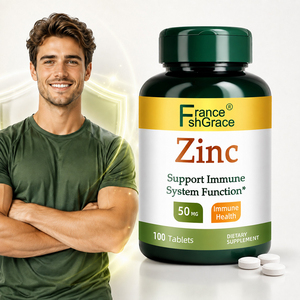 Tabletas de Zinc Nutracéuticas Shecome, Fabricante, Apoyo Inmunológico, Antioxidante, Promueve la Salud de la Piel, 50 mg, 100 Tabletas de Zinc - Product Image 1