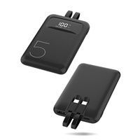 PINUODA Mini PD22.5 Charge rapide 5K-20K Batterie externe portable de voyage à grande capacité en polymère de lithium avec double câble LED Type-C/USB
