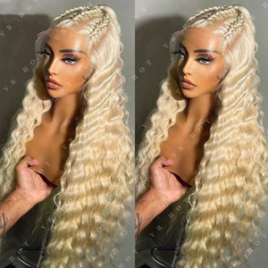 Parrucca di <span class=keywords><strong>Capelli</strong></span> <span class=keywords><strong>Veri</strong></span> Brasiliani 40 Pollici 13x6 HD 613 Bionda Onda Profonda <span class=keywords><strong>Parrucche</strong></span> Frontali in Pizzo 13x4 <span class=keywords><strong>Colorate</strong></span> Ricce - Product Image 2