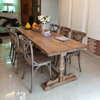 Table et chaises à manger en bois vintage françaises, table, table à manger sur mesure