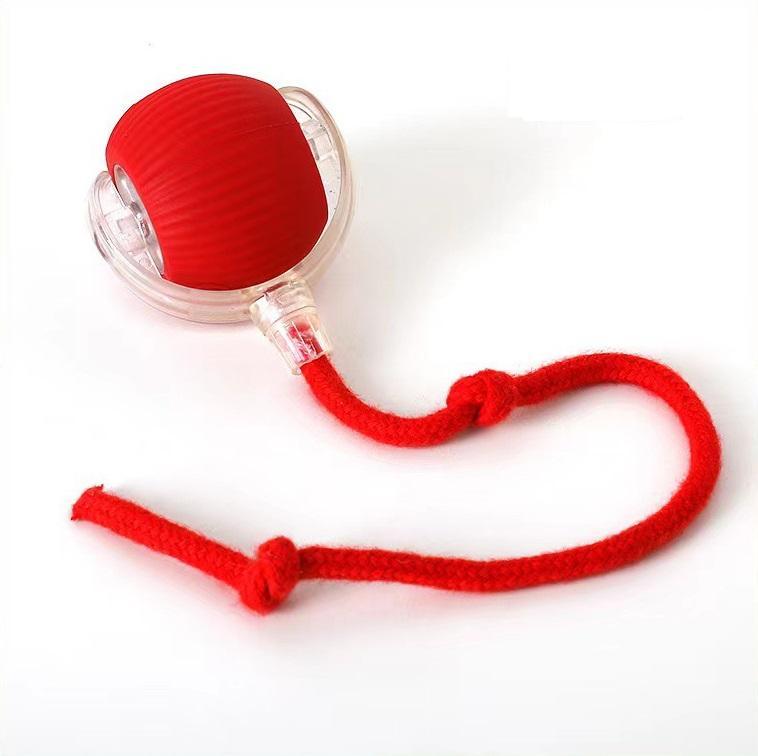 Interactive Automatic Pet Toy Ball with Tail – Eco-Friendly Teaser Toy for Cats & Dogs, Indoor Play & Exercise - View 2