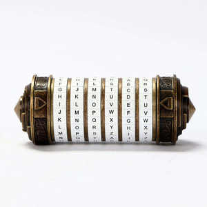 Candado <span class=keywords><strong>Cryptex</strong></span> Mini Rompecabezas Código Da Vinci con Contraseña de Letras Personalizable 15x10x5 cm - Product Image 5