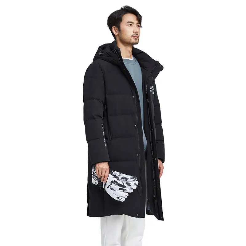 Winter Casual Sport Custom Design Fashion Stylish Big Long Puffer Down Mens Jacket With Hood