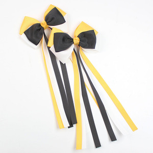 Ritorno <span class=keywords><strong>a</strong></span> scuola Mardi Gras fiocchi oro viola e fiocchi verdi per bambini accessori per capelli con nastro - Product Image 6