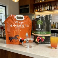 Pochettes souples de 1L à 5L de qualité alimentaire avec valve, distributeur de boissons avec robinet en plastique, sacs à boisson de 1 gallon, conteneur à eau avec bec verseur