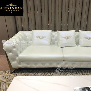 Meubles de luxe modernes, canapé rembourré doux, ensemble de canapés italiens, <span class=keywords><strong>chesterfield</strong></span>, <span class=keywords><strong>321</strong></span> places, canapé en cuir blanc avec boutons - Product Image 4