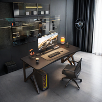 Grand bureau de jeu moderne pour bureau à domicile avec chaise Combo simple Table de sport électronique noire pour étudier et utiliser sur ordinateur