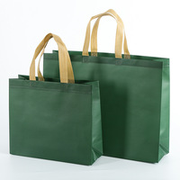 Sac non tissé personnalisé avec logo, moulage intégré par pressage à chaud, sac de courses réutilisable avec fermeture à bouton, porté épaule, idéal pour les cadeaux