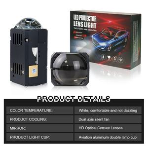 Système d'éclairage automobile à LED K118, phare à LED, lentille bi-lentille de 1,8 pouce, faisceau haut et bas, 4000 lm, 40 W, lentille de projecteur LED laser pour voitures universelles - Product Image 3