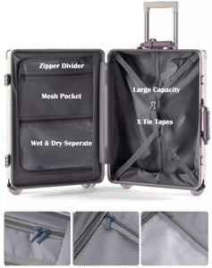 <span class=keywords><strong>Valise</strong></span> de voyage pour hommes et femmes, nouvelle collection 2025, cadre en aluminium épaissi, <span class=keywords><strong>valise</strong></span> à roulettes 20 pouces, <span class=keywords><strong>valise</strong></span> cabine 24 pouces - Product Image 6