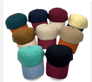 Casquette de baseball personnalisée réglable à 6 panneaux en coton bicolore pour hommes et femmes - Product Image 5