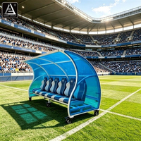 Banc de Reserves Intelligent pour 6 Personnes, Abri Portable pour Équipe de Football, Idéal pour les Terrains de Football