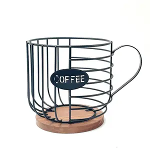 Kaffee kapsel korb Multifunktions-Hohl metallst änder halter Vintage Coffee Pod Lager regale Rack für Home Cafe Hotel