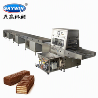 Machine automatique d'enrobage de biscuits au chocolat en acier inoxydable 304, machine de fabrication de barres chocolatées