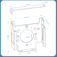 Support de fixation sous le bureau pour Mac Mini M4/M5/M6 Pro |   Support métallique antivol avec verrouillage par mot de passe et rembourrage protecteur
