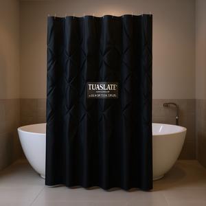 Cortina de Ducha Tufted Semi Transparente Tuaslae, Accesorio Elegante para Baño, Diseño Minimalista - Product Image 2