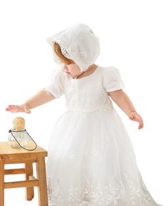 Nuevo modelo bordado <span class=keywords><strong>blanco</strong></span> bebé recién nacido bautismo comunión <span class=keywords><strong>vestido</strong></span> cumpleaños Formal niño niñas vestidos - Product Image 6