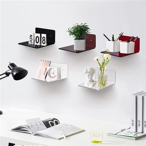 <span class=keywords><strong>Estantes</strong></span> de pared acrílicos, Repisas de exhibición <span class=keywords><strong>para</strong></span> almacenamiento y decoración, estante flotante pequeño de 2 uds. - Product Image 6