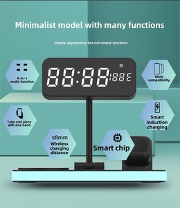 <span class=keywords><strong>Chargeur</strong></span> sans fil multifonction 4-en-1 avec veilleuse d'ambiance <span class=keywords><strong>20W</strong></span> pour la charge de plusieurs appareils - Product Image 3