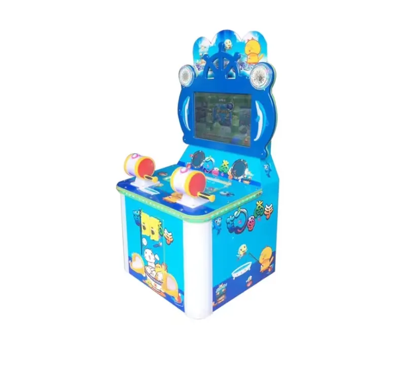 Lottery Ticket Kids Fishing Arcade Game Equipment 32'' LCD Video Simulator Cat Fish Machine for Indoor Game Center