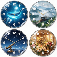 Horloge murale mécanique silencieuse Art Déco de haute qualité, 10 pouces, à aiguille simple, à piles, avec verre luminescent pour salon