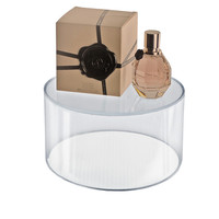 Maßge schneiderte Vitrine aus klarem Acryl zylinder Sammlerstücke Vitrine Lucite Plastic Round Container Aufbewahrung sbox Sockel Riser