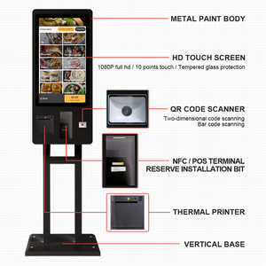 23.6 Inch <strong>POS</strong> <strong>Terminal</strong> Holder Floor Stand Or Wall Mount Kfc McDonald Food Ordering Kiosks Self Service <strong>Payment</strong> Kiosk Restaurant - Product Image 5