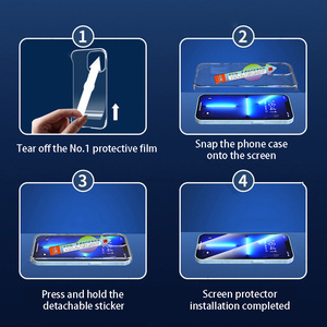 2023 nouveau protecteur d'écran en verre trempé de téléphone portable s'adapte rapidement à la coque de téléphone pour <span class=keywords><strong>iphone</strong></span> 14 15 - Product Image 2