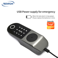 Serrure de porte étanche à jante numérique Tuya IP65 TTlock empreinte digitale mot de passe carte Rfid serrure de porte intelligente extérieure sans clé