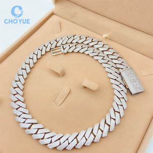 Hip Hop Style Trend 15MM <b>Iced</b> <b>Out</b> VVS Moissanite Diamond Cuban Link <b>Chain</b> 925 Sterling Silver Fine Jewelry Necklace - Product Image 3