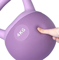 Kettlebells d'entraînement pour femmes, colorées, réglables, robustes, antidérapantes, en PVC, remplies de sable, pour musculation, gym à domicile, fitness