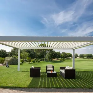 Design esterno in alluminio Gazebo per ristorante Sunshading Pergola