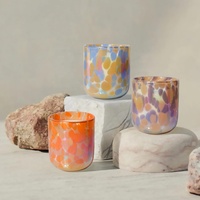 Bougie parfumée artisanale en verre à imprimé léopard de luxe, parfum à l'huile, décoration d'intérieur, vente en gros
