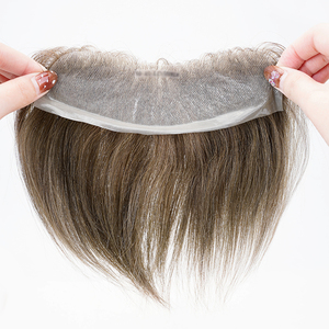 Franges pour hommes, toupet naturel <span class=keywords><strong>avec</strong></span> <span class=keywords><strong>frange</strong></span>, ligne frontale en pu, <span class=keywords><strong>cheveux</strong></span> humains indiens, offre spéciale - Product Image 1