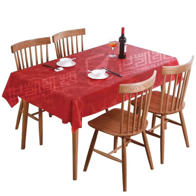 Disposable Tablecloth Plastic Christmas Wedding Birthday Party Table Cloth Cover Rectangle Desk Cloth Clean Cover