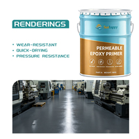 Peinture d'apprêt époxy à base de solvant, forte adhérence, scellant pour béton, anti-poussière, résistant à la corrosion, revêtement industriel pour garage