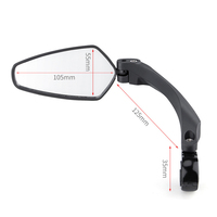 Rétroviseur transparent réglable pour vélos de route BMX Compatible avec guidon gauche droit large gamme de rétroviseur