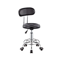 Chaises pivotantes traditionnelles en cuir blanc, tabouret de bar en cuir pu pour la cuisine