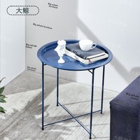 Table basse pliable multifonctionnelle en fer forgé de style nordique, design minimaliste pour salon, balcon et chambre