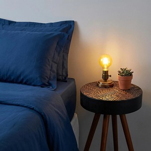 15.7-inch Round Convertible Coffee Table Modern Design with <b>Adjustable</b> <b>Height</b> & Storage Compact Space-Friendly Wood Side Table - Product Image 4