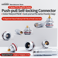 Connecteur coaxial multipolaire étanche IP68 série E (0E/1E/2E/3E) FFA ERA, 1 à 18 broches, à couplage automatique et anti-défaillance, pour détecteur de défauts