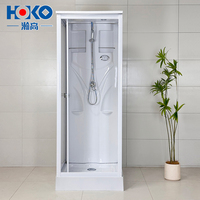 HOKO Cabine de douche carrée portable de haute qualité avec cadre Design simple raccords de toilette coulissants de style ouvert