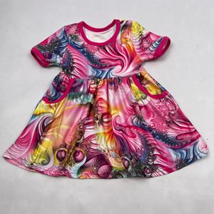 Qingli OEM Senza Tariffe Vestito a Pieghe per Bambina a Maniche Corte 2026 Grazioso Abito per Bambina - Product Image 1