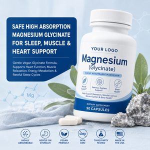 Cápsulas de Magnesio Glicinato, Fórmula Premium para el Cuidado de la Nutrición y el Bienestar, Relajación Muscular, Apoyo para el Sueño, Marca Privada - Product Image 2
