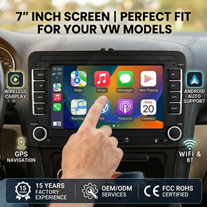 Flysonic 7 pouces 2+32 Go Navigation GPS en stock Prêt à être expédié CarPlay Android Auto Lecteur Android pour voiture pour VW Golf Jetta Polo - Product Image 1