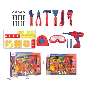 2024 Pretend Play Games Worker Role Repair Tool Play set Tool Toy Children Plastic Carpenter Deluxe Tool Set Toy For Boys