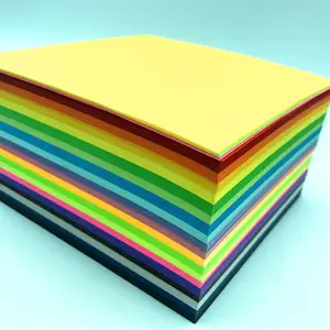 رزمة ورقية ملونة مقاس A4 وزن 75 غرام 80 غرام للأطفال المدرسيين 500 ورقة/حقيبة، رزمة ورقية ملونة يمكنك صنعها بنفسك، ورق ورق مقوى ملون، ورق أوريغامي