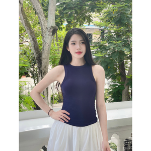 Débardeur de sport ajusté pour femme de la plus haute qualité avec bouton, mélange de coton, fabriqué au Vietnam, échantillon gratuit disponible - Product Image 1